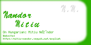 nandor mitiu business card